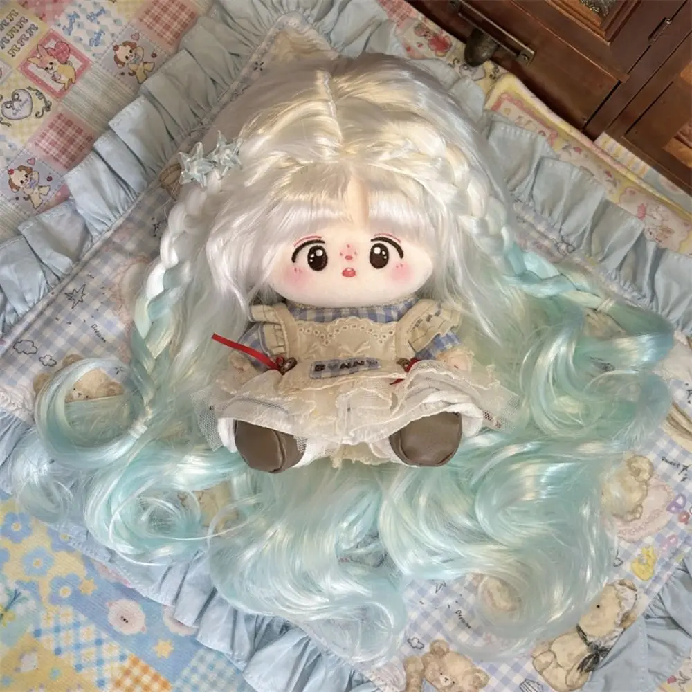 

Long Curly Hair Long Curly Hair Cotton Wig Chemical Fiber Soft Silk Wigs Purple 20cm Idol Star Hair Idol Star