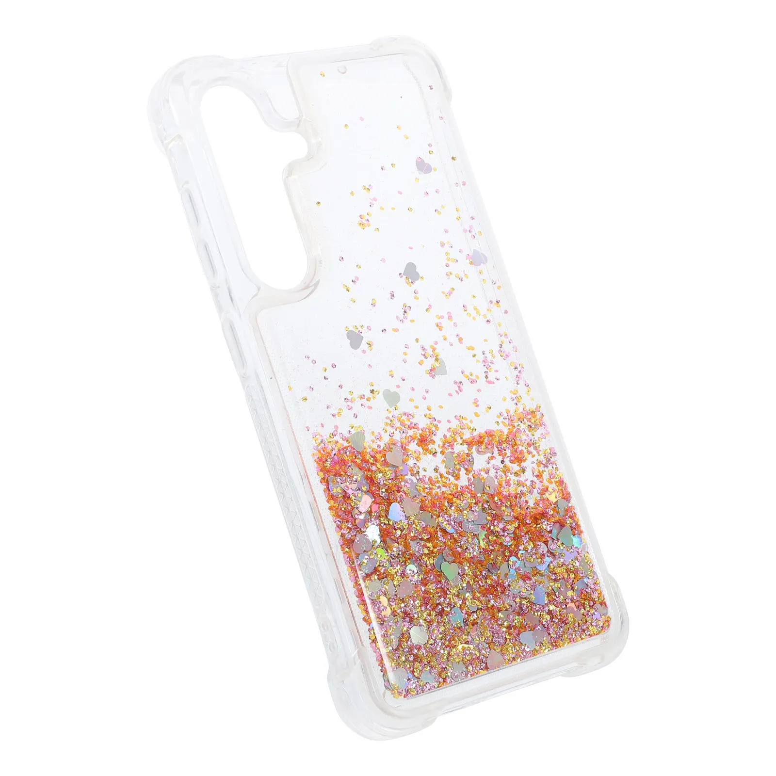 Quicksand Drop Protection Phone Case Compatible S25 Plus Soft Tpu Non Slip Mobile Cell Phone Cover for Women Girls