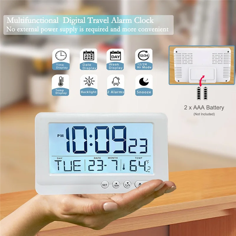 AT29-السفر المنبه بطارية تعمل المنبه السفر المنبه بطارية تعمل #2