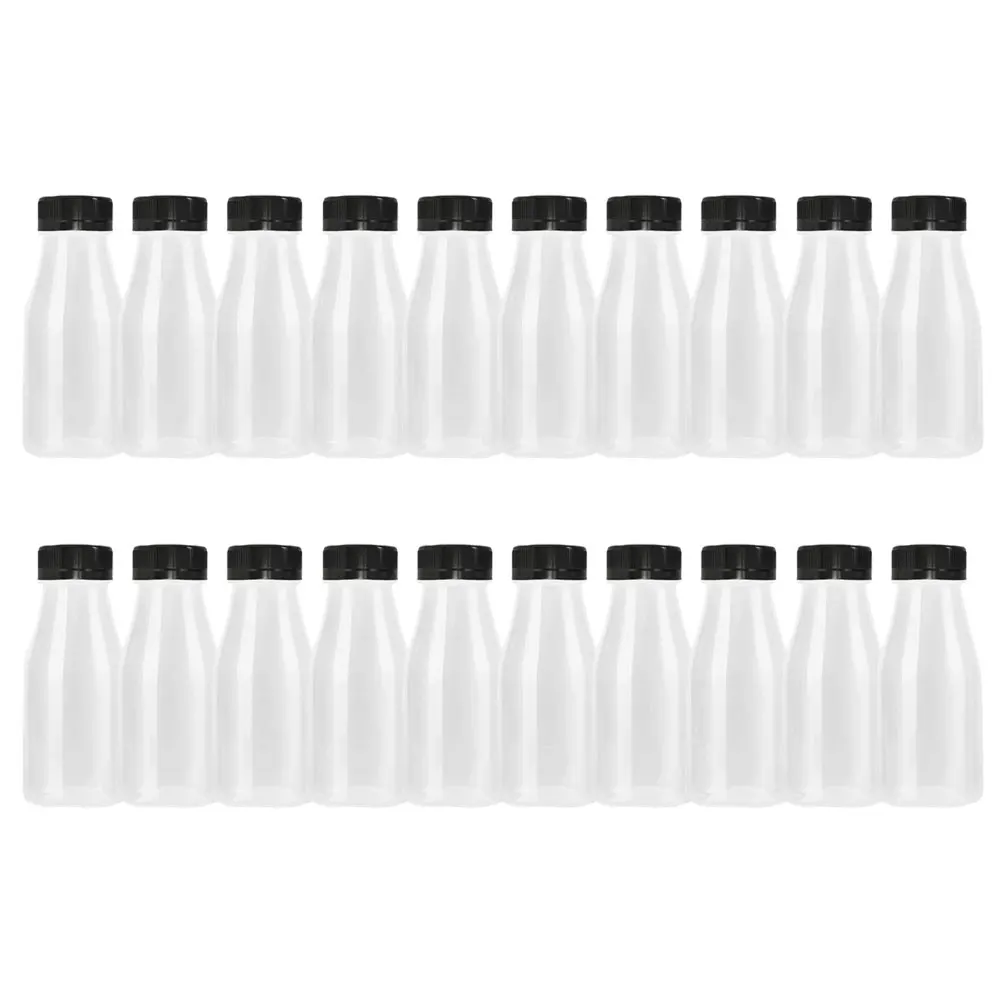 

20pcs Yogurt Bottle Clear Plastic Milk Drink Containers with Lids for Liquids Beverages Juice Yogurt Portable Storage