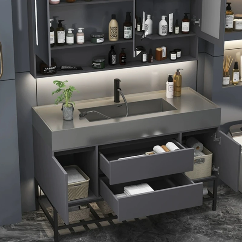 Muebles de lujo multifunción para el hogar, gabinetes de almacenamiento para el baño, gabinete estrecho, cajón, fregadero debajo de la Base, muebles