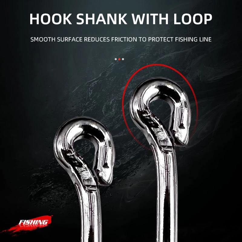 400Pcs Boxed High Carbon Steel Fishing Hooks Wide Gap Offset Fishing Hook Set for Saltwater and Freshwater with 10 Sizes image 5
