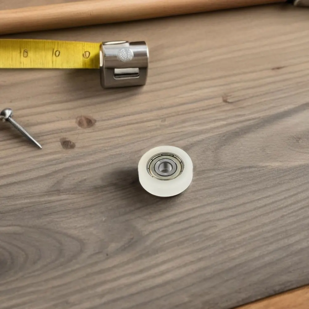 

4Pcs Sliding Door Pulley Wheel Nylon Roller Bearing Guide Wheel Heavy Duty Smooth Glide Cabinet Drawer Window Hardware