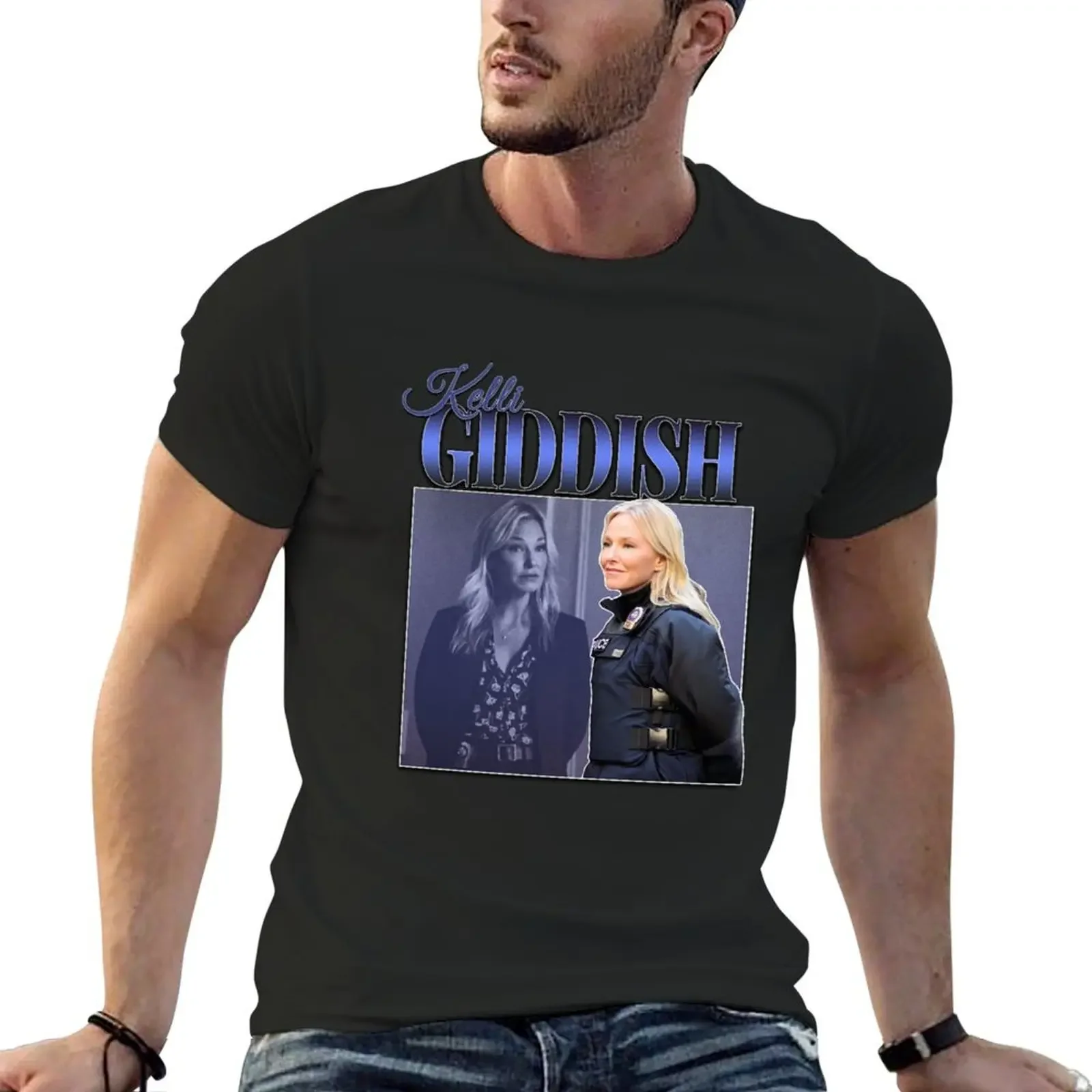 

Kelli Giddish Amanda Rollins Vintage 90s Inspired Homage Tee Classic T-Shirt oversizeds shirts graphic tee clothing for men