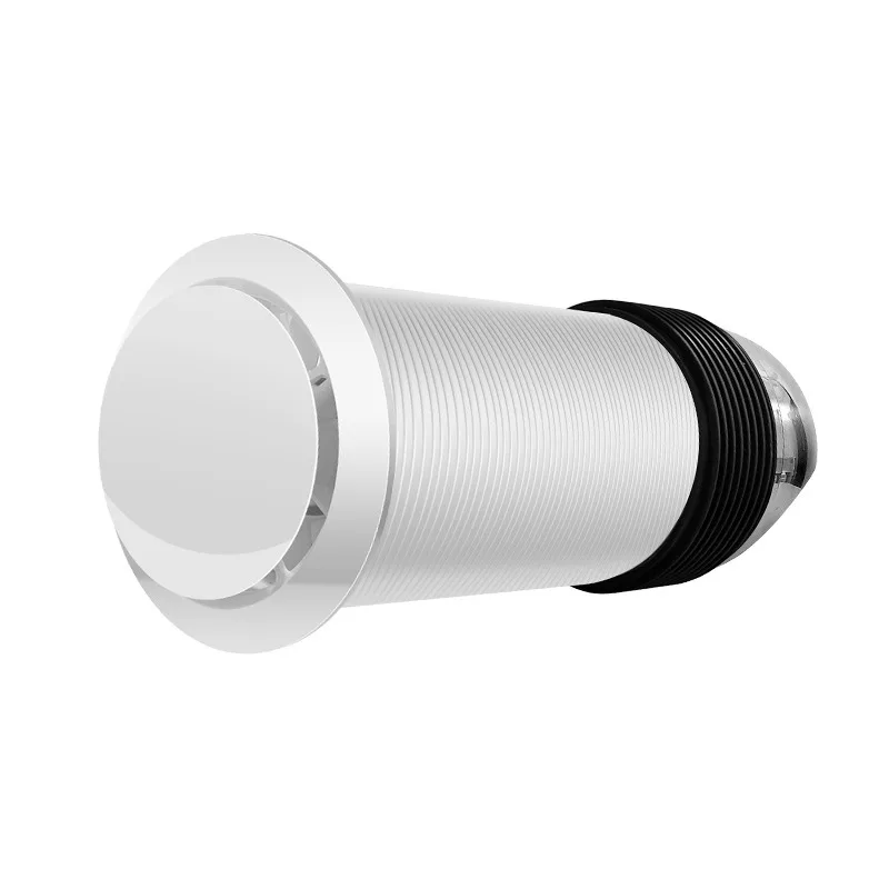 Through‑Wall Integrated Exhaust Fan, 304 Stainless Steel Vent Cap, Wall‑Mount Fresh Air Ventilator for Game Room