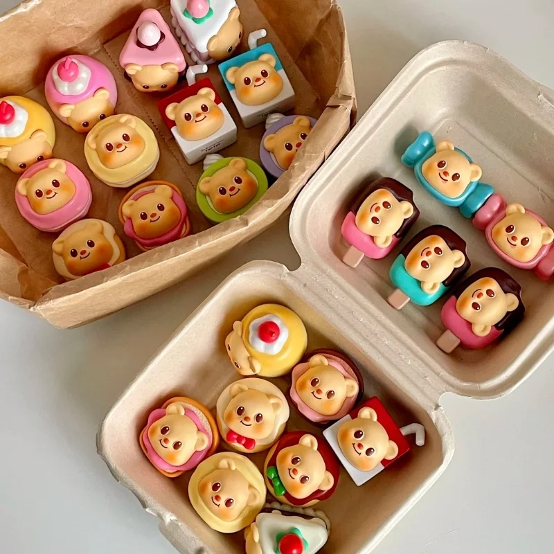

Original Butter Bear Afternoon Tea Series Mini Blind Bag Magnetic Model Toy Trendy Figurines Desktop Ornaments Gifts Friends