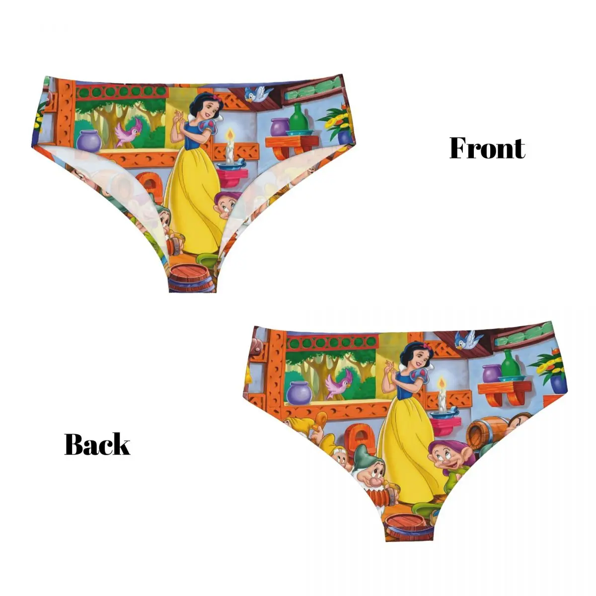 Custom ผู้หญิงภาพยนตร์ Snow White และ Seven Dwarfs การ์ตูนกางเกงยืดกางเกงร้อนชุดชั้นใน