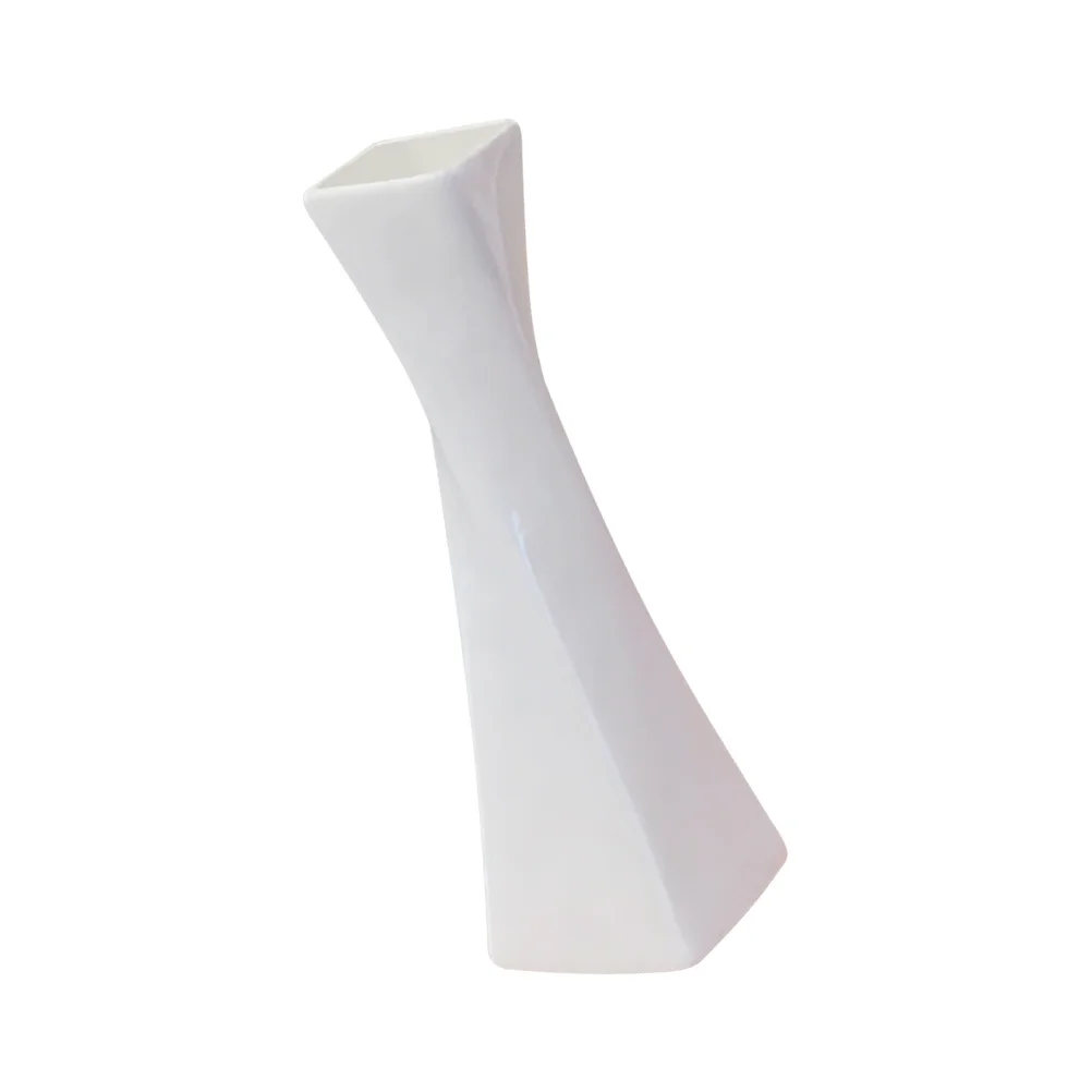 

White Ceramic Vase Special-Shaped Creative Small Desktop Vase Home Decoration Decoration Ceramic Flower Container