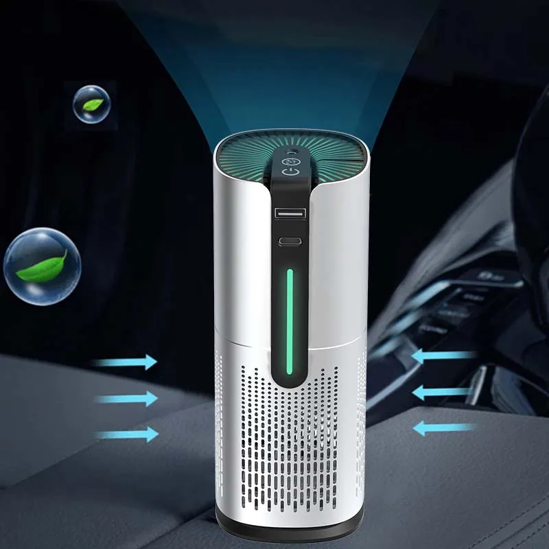 Hot Selling Bladeless Air Purifier HEPA Filter Ionizer Plug‑in Fresh Air Fan for Household Car Use