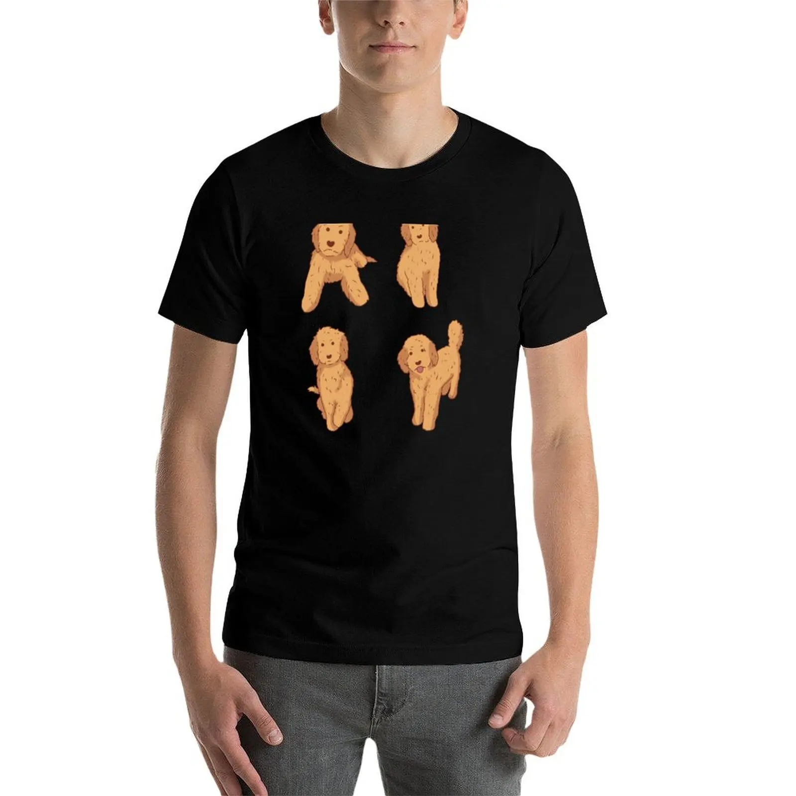 

Cute Golden doodle pack T-Shirt man t shirt luxury mens graphic t shirts T-Shirt