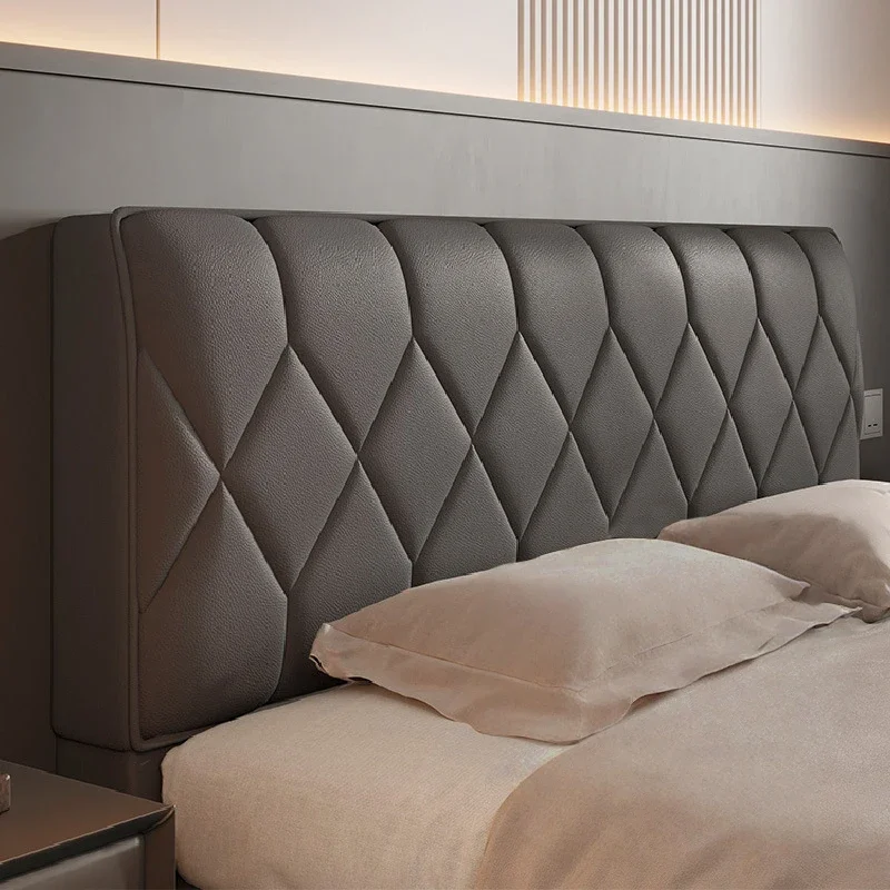 Luxury PU Leather Bed Headboard Cover Thicken Quilted Bed Head Cover All-inclusive Bedside Bed Back Dust Protector Cover