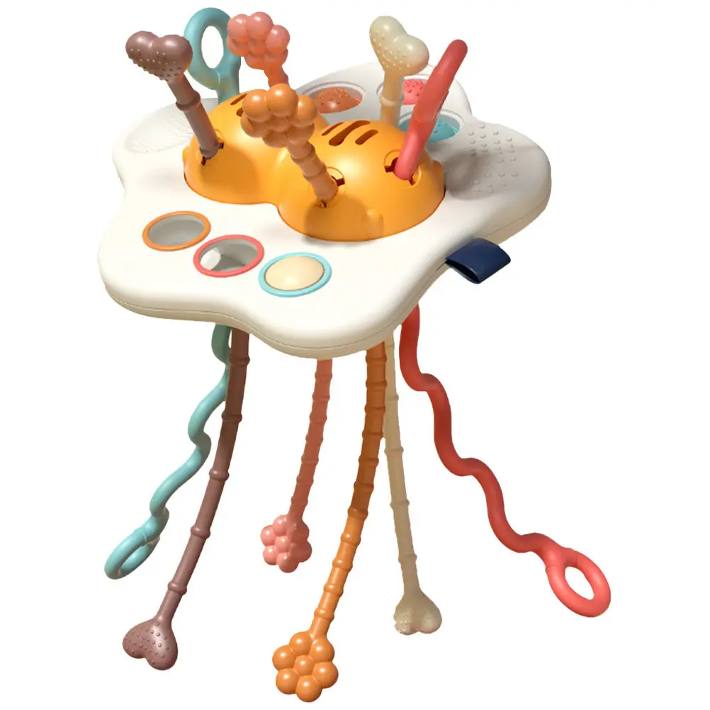 Compact Plastic Pull String Baby Plaything Wear-Resistant Sensory Educational Interactive Pull String for Toddlers Home Use