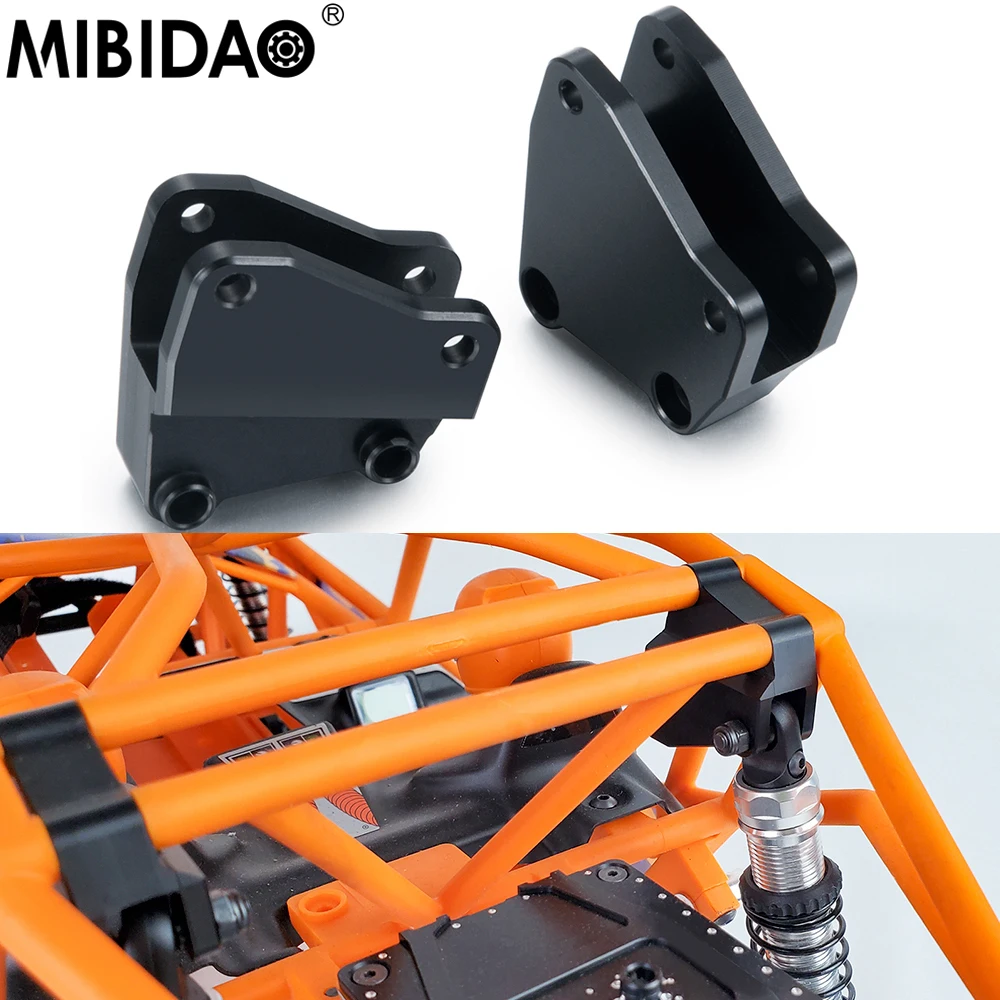 MIBIDAO 2Pcs Metal Front Shock Mount Damper Tower Stand For 1/10 Axial RBX10 AXI03005 RC Crawler Car Upgrade Parts