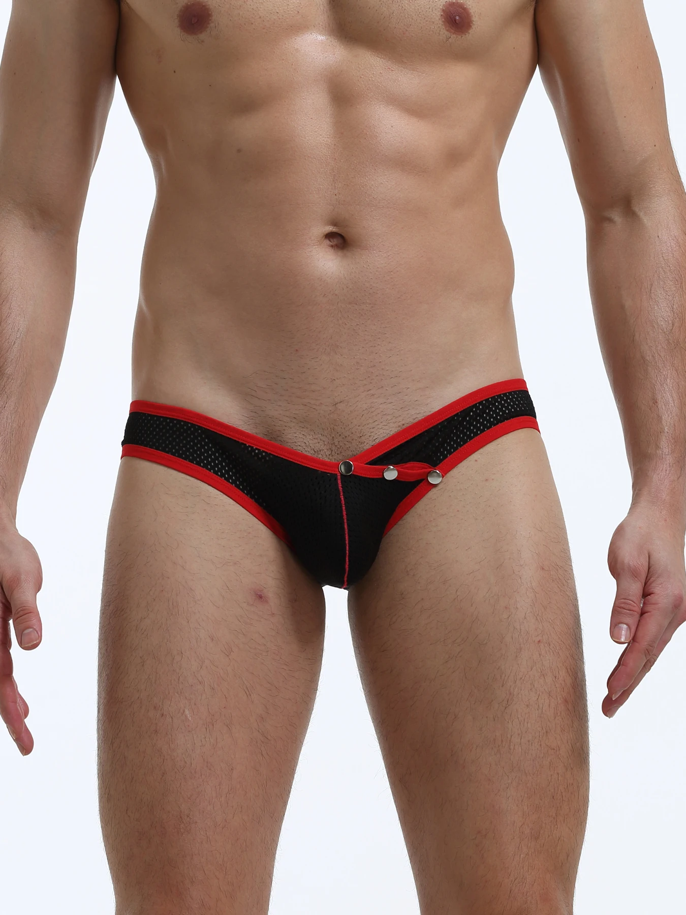 ملابس داخلية رجالية صلبة بخصر منخفض ، ثونغ جيد التهوية ، مثير