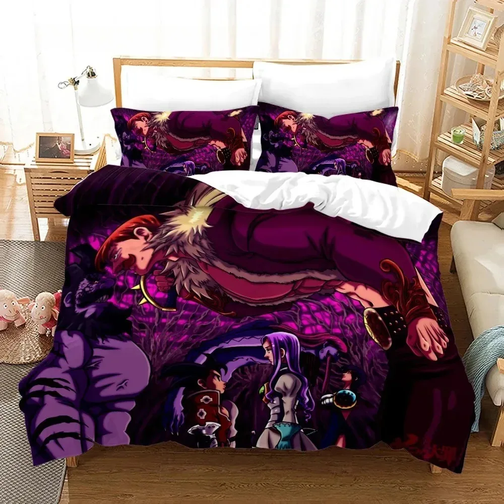 

The Seven Deadly Sins Bedding Set Single Twin Full Queen King Size Anime Bed Set Aldult Boy Bedroom Duvet cover Sets 3D Print