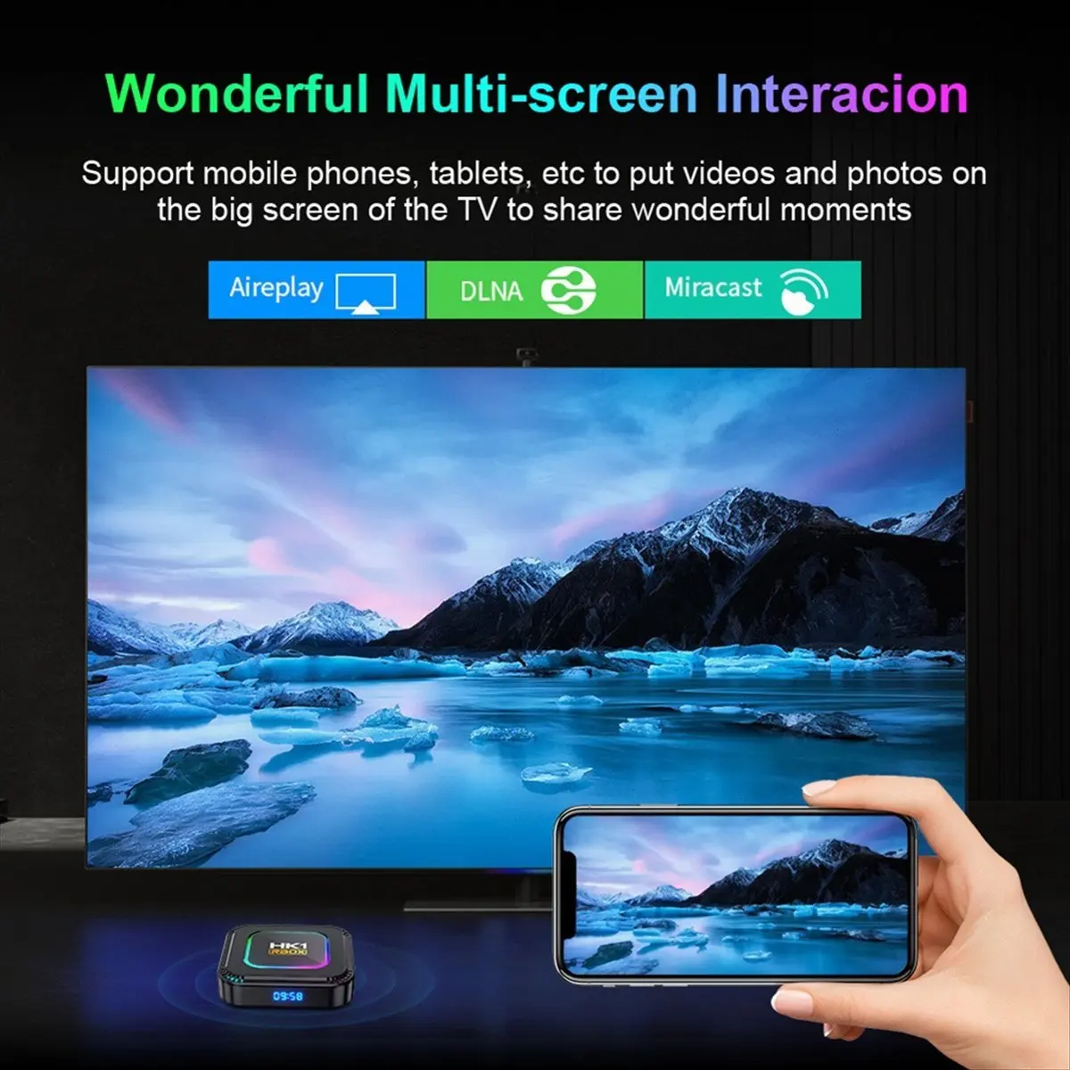Super Sale 4+32G Smart TV Box Android 13 RK3528 HDR10 8K RGB Light BT 5.0 Wifi6 Voice Media Player TV Box AU Plug
