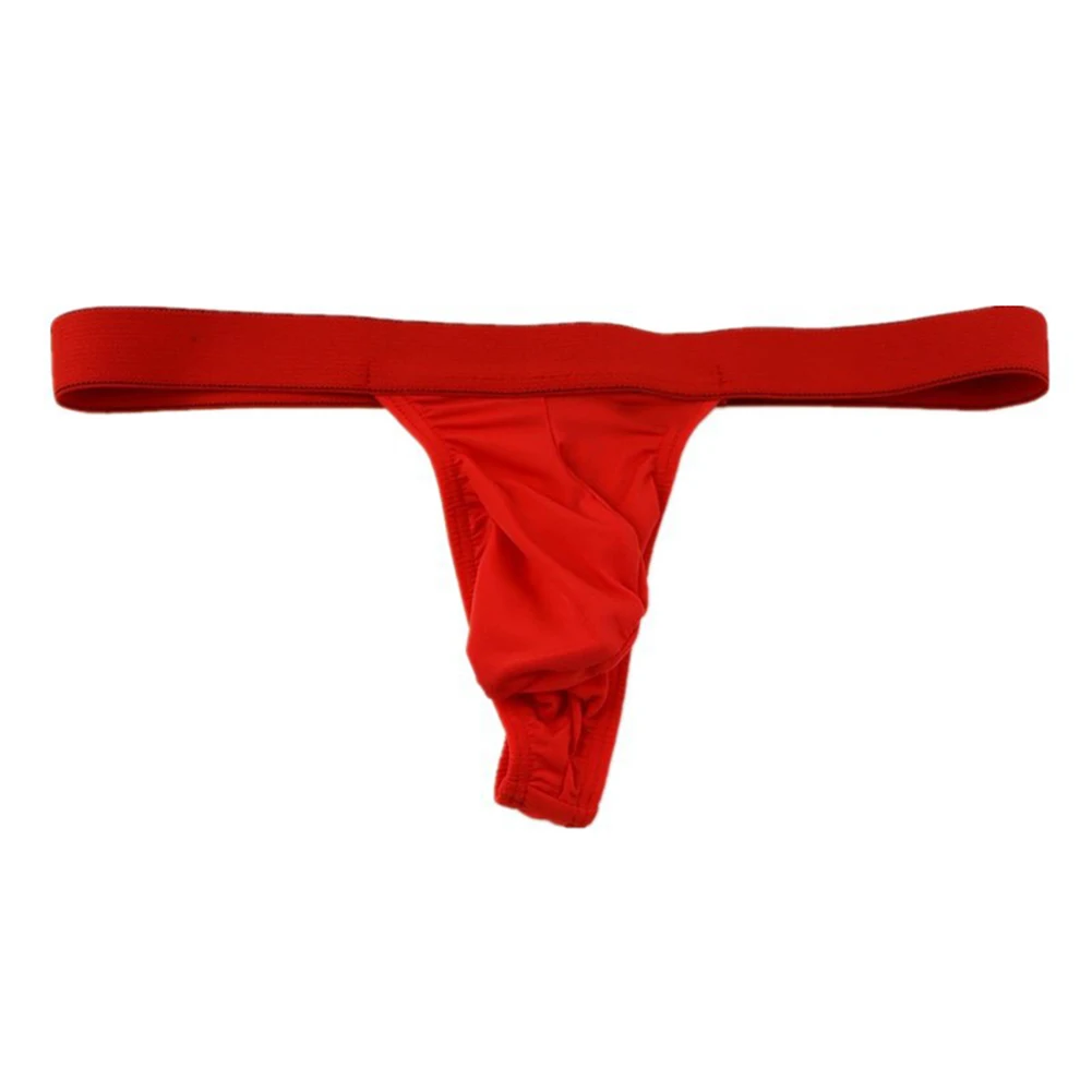 

Мужские сексуальные стринги Sissy, стринги с U-образной сумкой, трусики из ледяного шелка, нижнее белье, шорты, спортивные удобные однотонные трусы