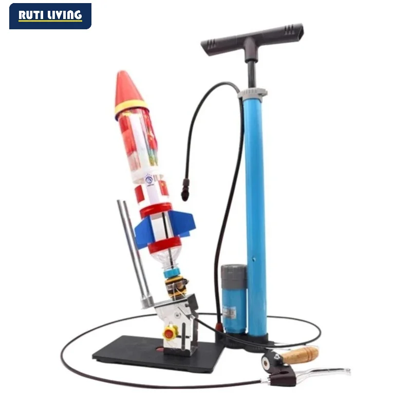 water-rocket-launcher-with-parachute-a-full-set-of-production-materials-handmade-by-children-diy