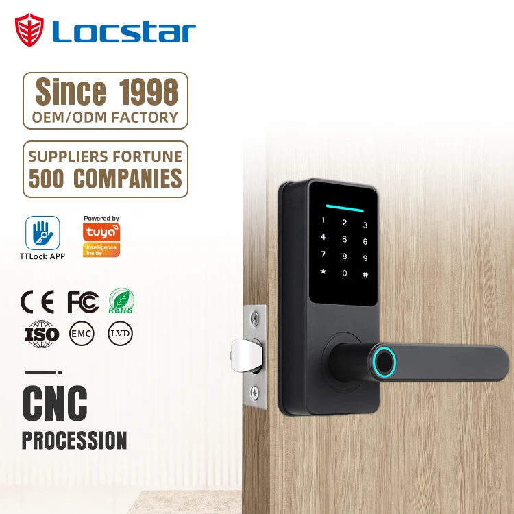 

Apartment Office Campus Smart Fingerprint Aluminium Alexa Cerradura Digital Serrure Intelligente Keyless Entry Door Lock