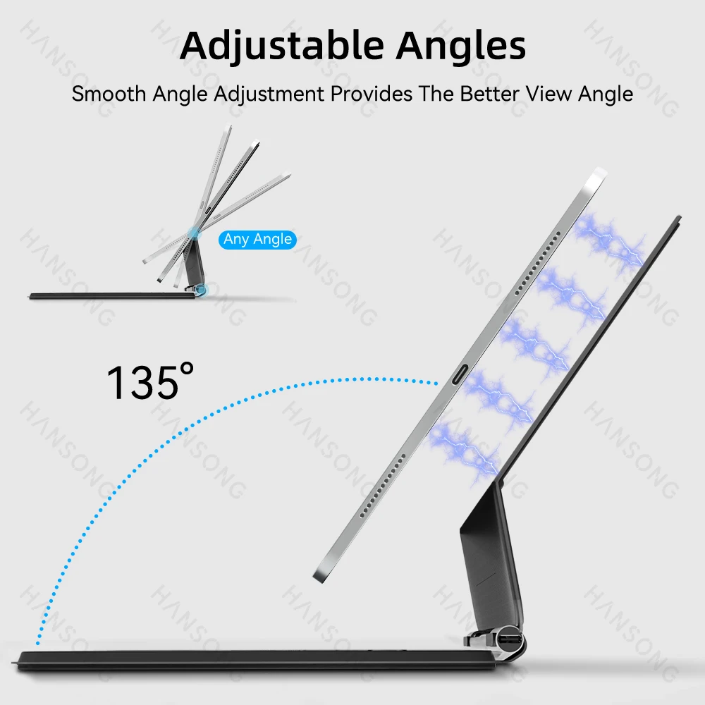 Für iPad Magic Keyboard der 10. Generation für iPad Pro 11 12,9 4. 5. 6. Tastatur hülle für iPad Air 4. 5. 10,9 Tastatur abdeckung mit Hintergrund beleuchtung