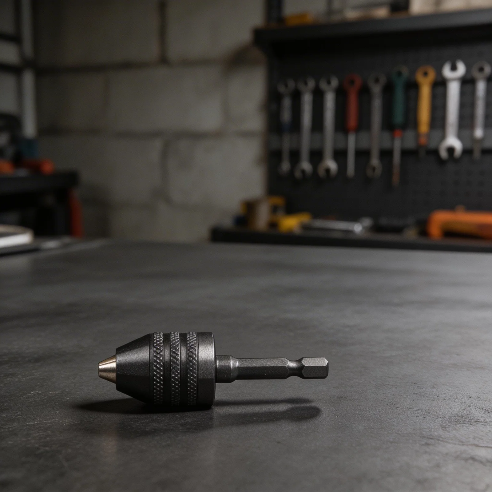 Self Tightening Drill Chuck 0 38mm Collet and 1/4 Inch Hex Shank Adapter for Impact Driver Quick Bit Replacement