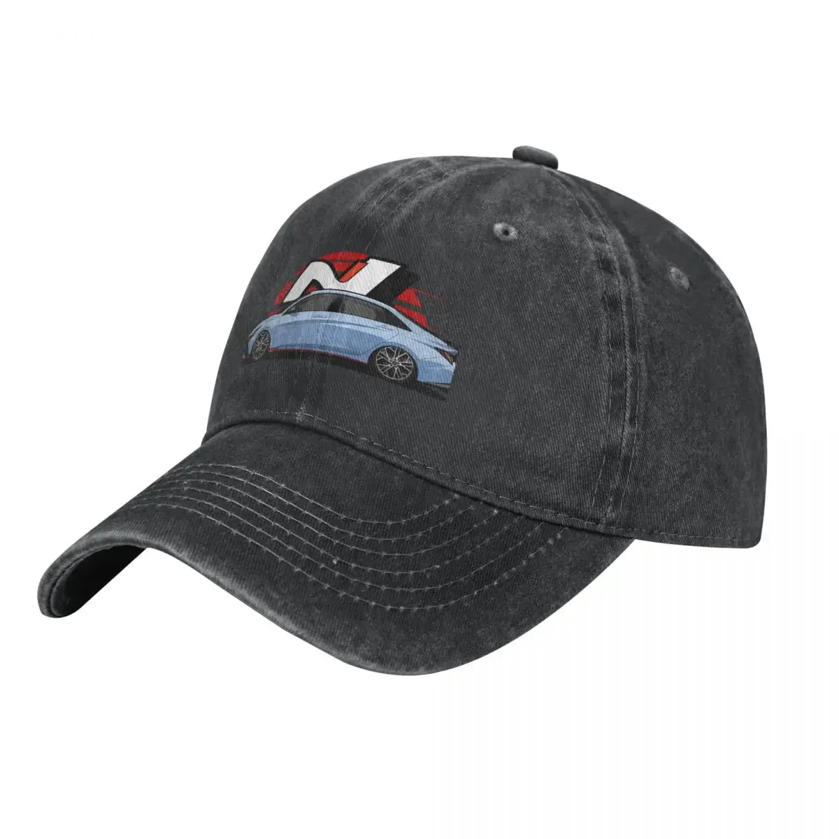 i30N Sedan/Elantra N Side View Cowboy Hat Beach Outing Wild Ball Hat Military Cap Man Golf Wear Men Women's