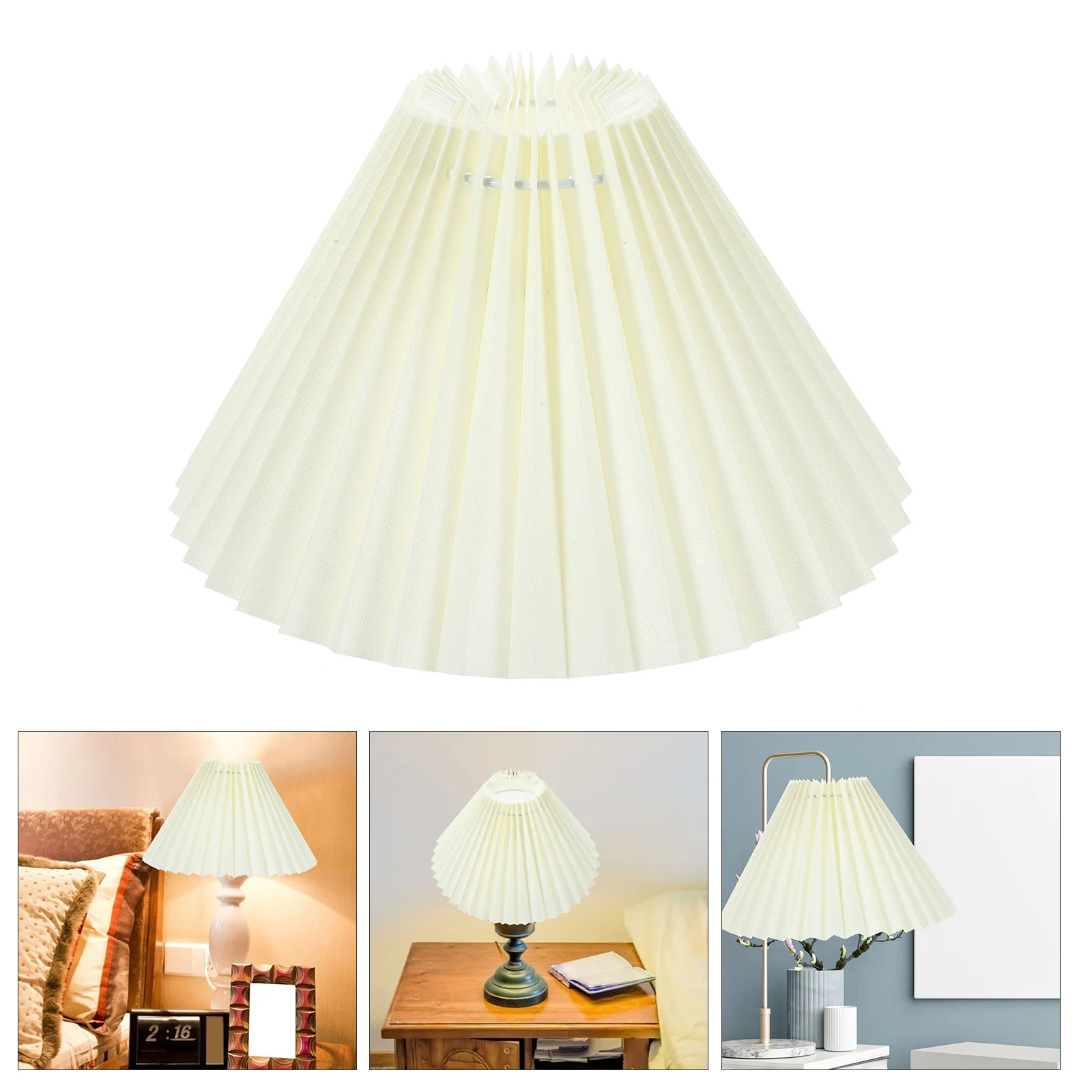 Lamp Shade For Standing Lamp Desk Light Retro Decor Chandelier Shade Pleated Lampshade Personality Wrinkle Living Room Fabric