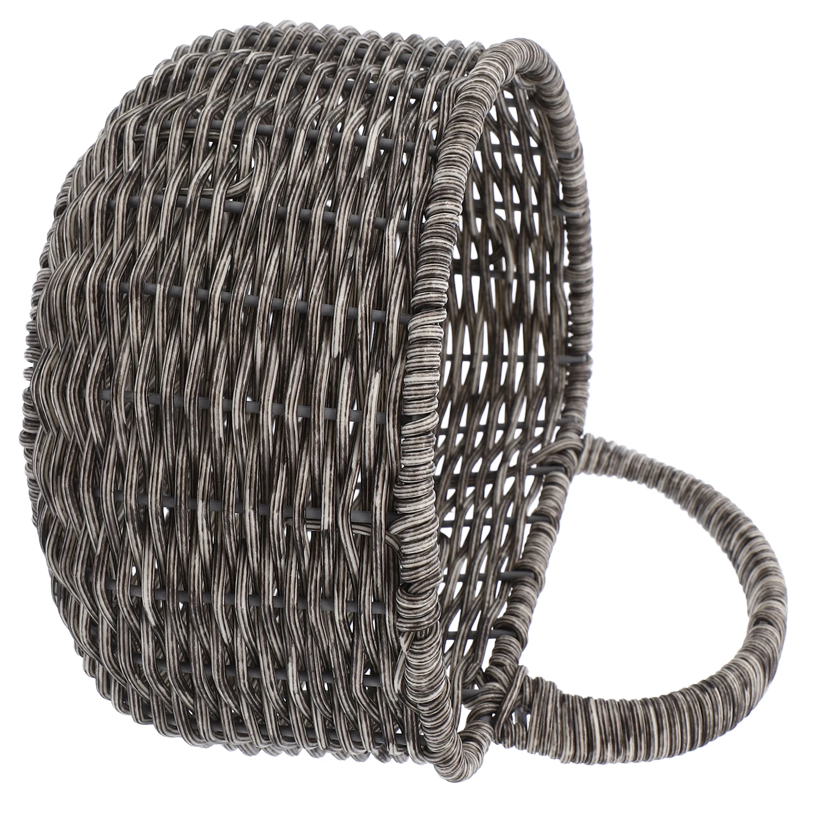 

Hanging Baskets Kitchen Storage Woven Wall Decor for Fruits Veggies Garlic Small Plastic Rattan Style Household Organizer