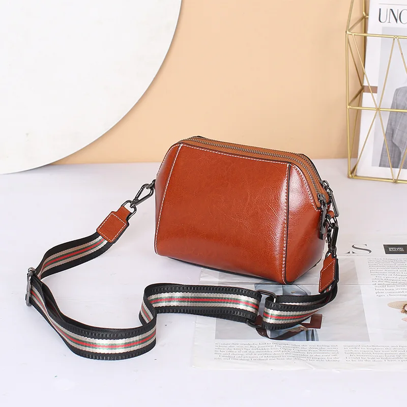 Summer Casual Shoulder Bag for Women Cowhide Leather Phone Bag Ladies Designer Bags Luxury Crossbody Small Shell Bag