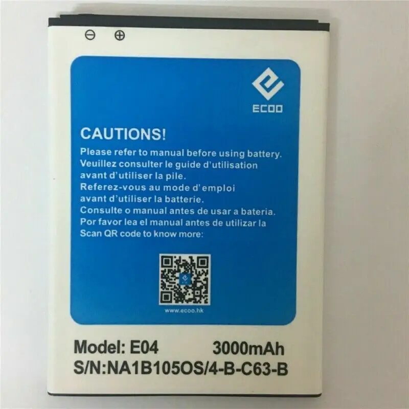 

Оригинальный аккумулятор E04 3000 мАч 3,7 В для ECOO E04/E04 Plus Bluboo X6, гарантия