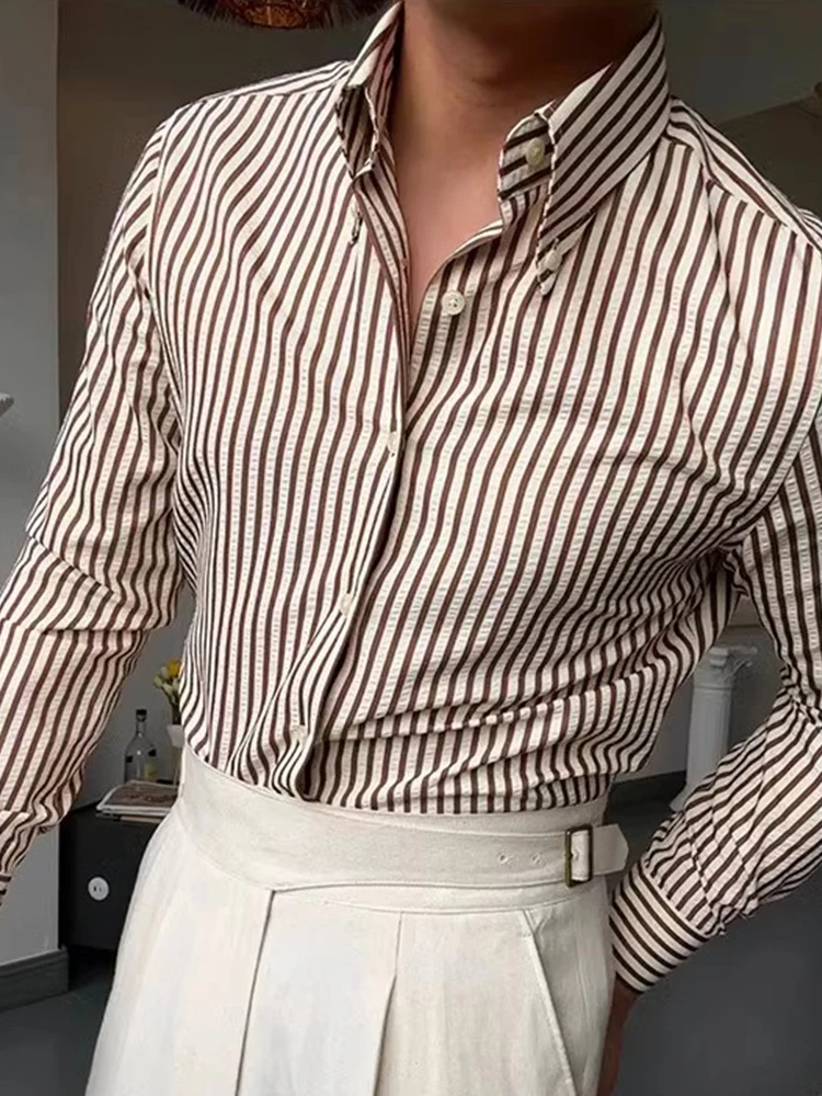 

Повседневная мужская футболка с широким угловым воротником и пуговицами в стиле ретро серии Bubble, универсальный универсальный топ Ele Personali M