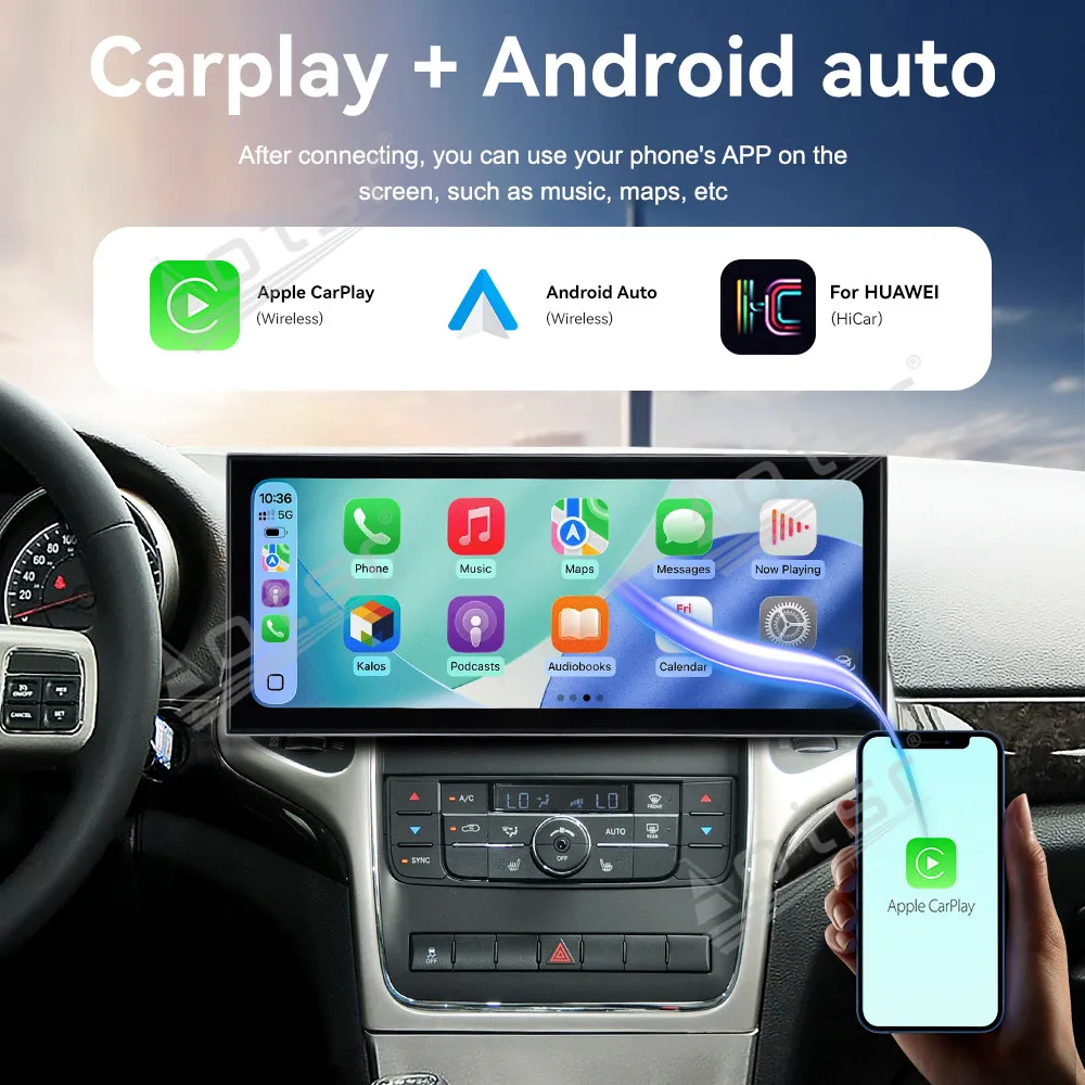 

CarPlay 15.8'' Android 15 для Jeep Grand Cherokee 2008-2012, автомобильные гаджеты, GPS-навигация, HD-экран, мультимедийный плеер, головное устройство