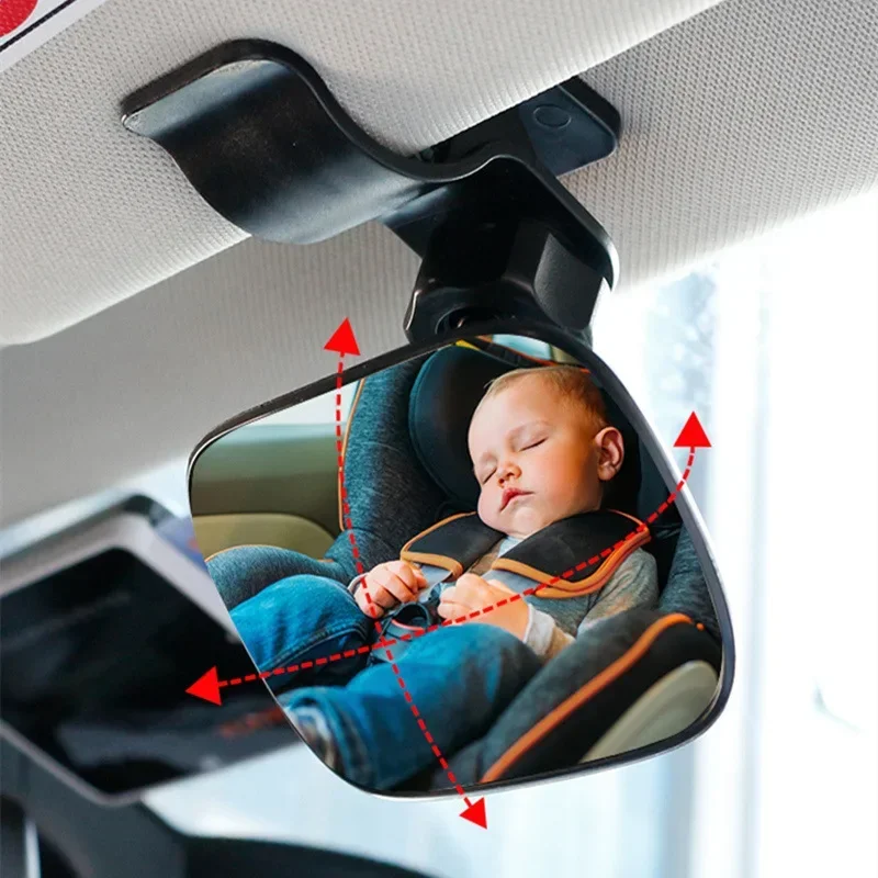 Car Inside Baby Observation Mirror Car Child Safety Seat Mirror Retrofit Auxiliary  Reverse Blind Spot Mirror Adjustable Swivel
