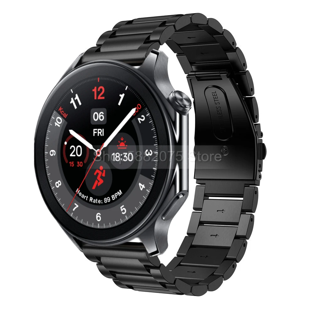 Stainless Steel Strap Mesh Loop Bracelet For OnePlus Watch 2 2R OPPO Watch X 4 Pro Metal Bands For Realme 3 S T1 Smart Watchband