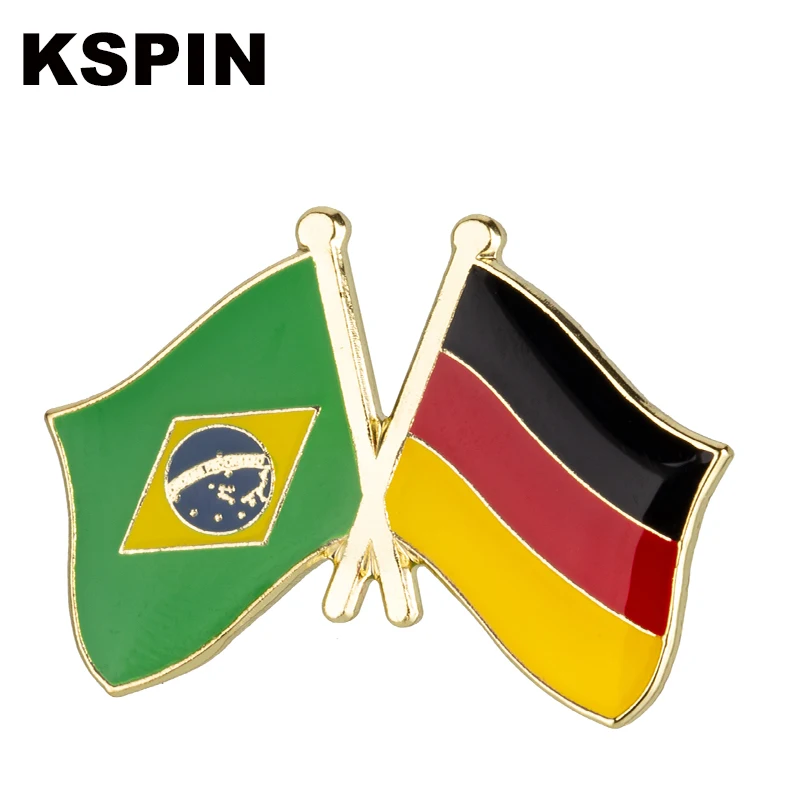 Brazil Flag Lapel Pin Badges For Clothes In Patches Rozety Papierowe Icon Backpack KS-0187