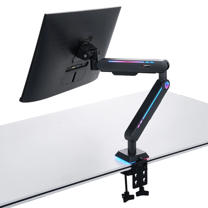 

Robotic Arm 27 to 49 Inch Telescopic Cooling Desktop RGB Computer Stand