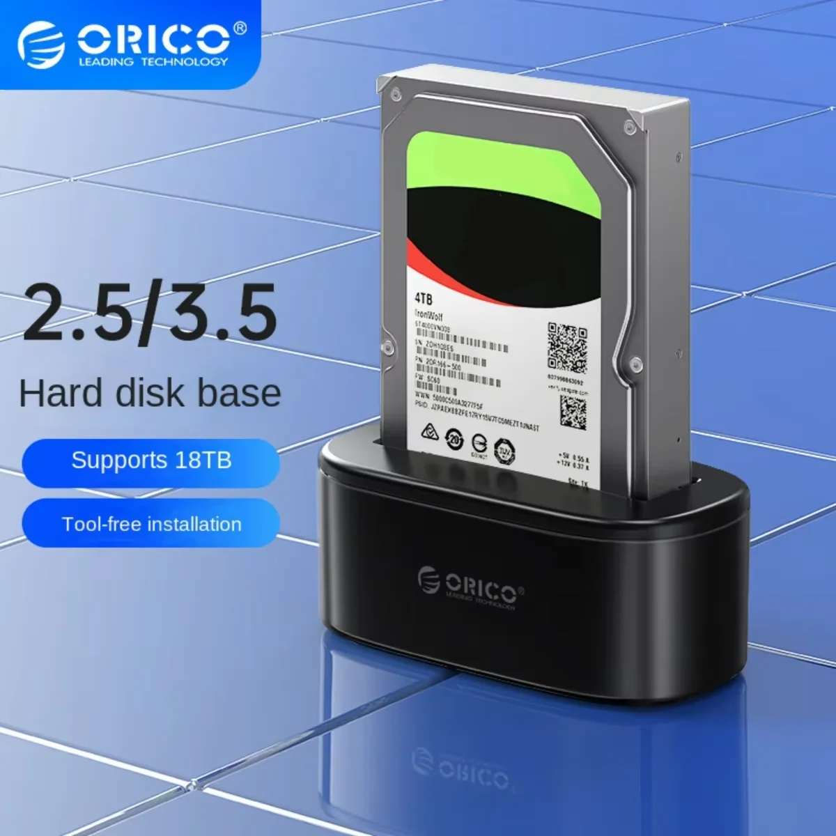 ORICO 2.5/3.5 Inch Hard Drive Docking Station for 2.5 3.5 HDD SSD Disk Case HDD Box Dock Hard Drive Enclosure Docking Station