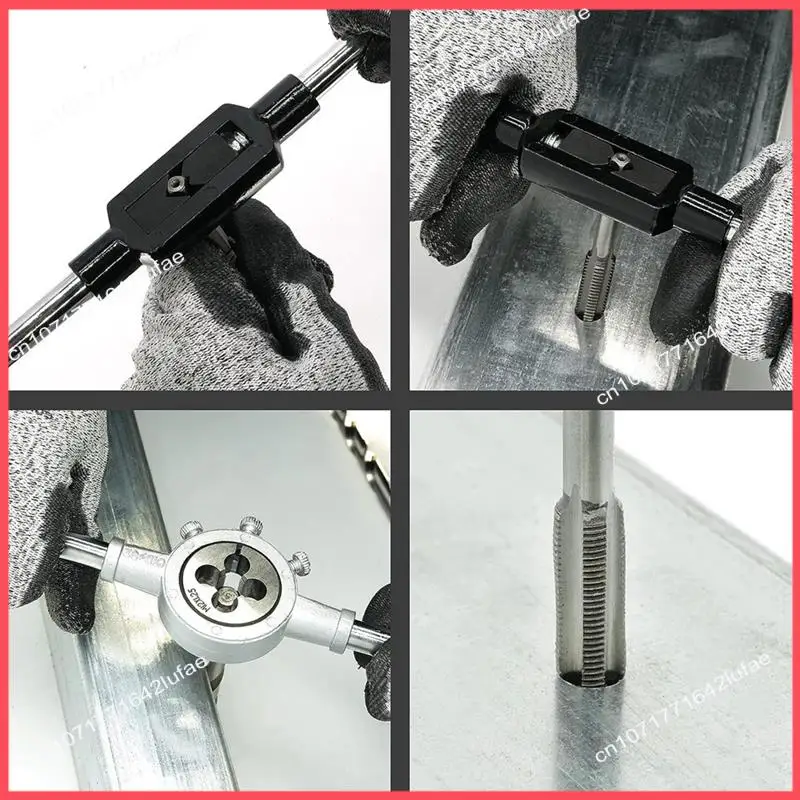 

B52C 60-Piece Tap Die Set Hand Tap Wrench Die Wringer Combination Set Hardware Tool Combination Kit
