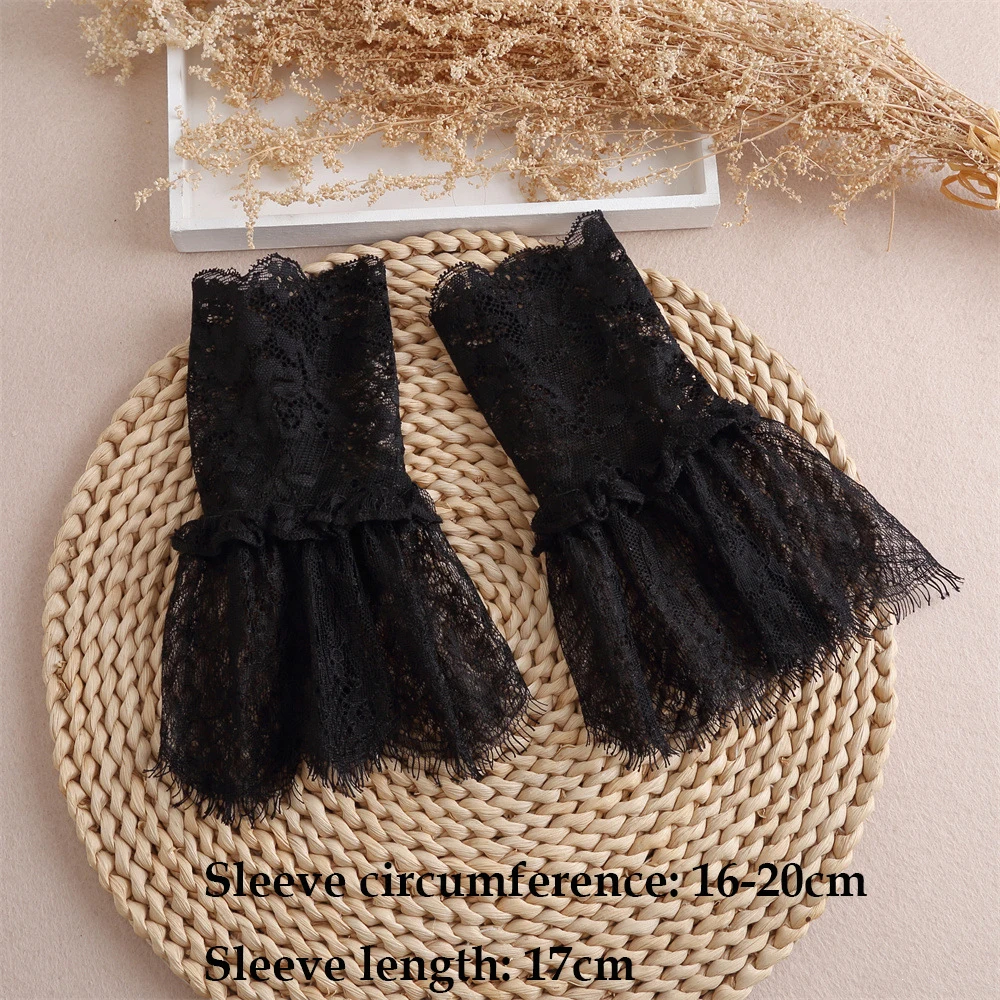 

Кружевные манжеты, модные декоративные манжеты с искусственными рукавами, стильные манжеты для свитера для косплея, викторианские костюмы, платье