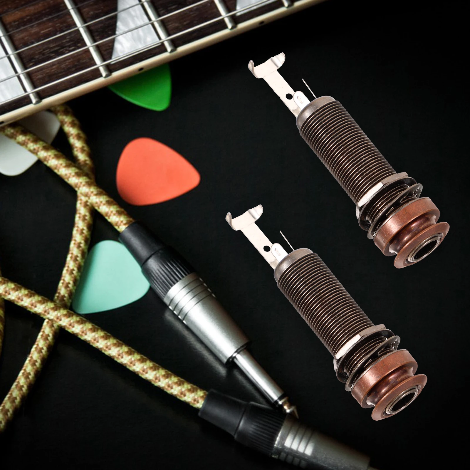 

Guitar Studs Endpin Jack for Musical Instrument Pickup Socket Aluminum Alloy Output