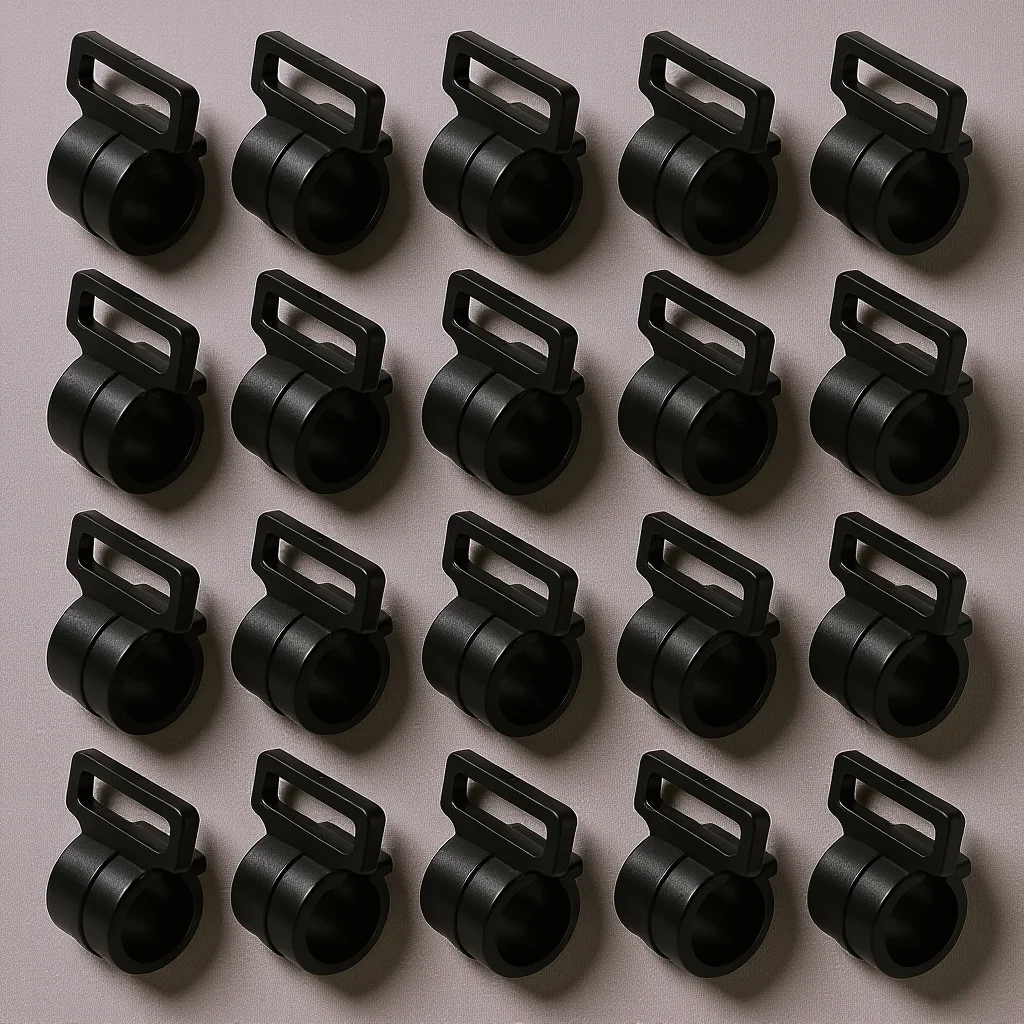 Clips de conector de poste de tienda de campaña, abrazadera en forma de C para toldo resistente, intensidad ajustable, accesorios para tienda de campaña al aire libre, 20 piezas