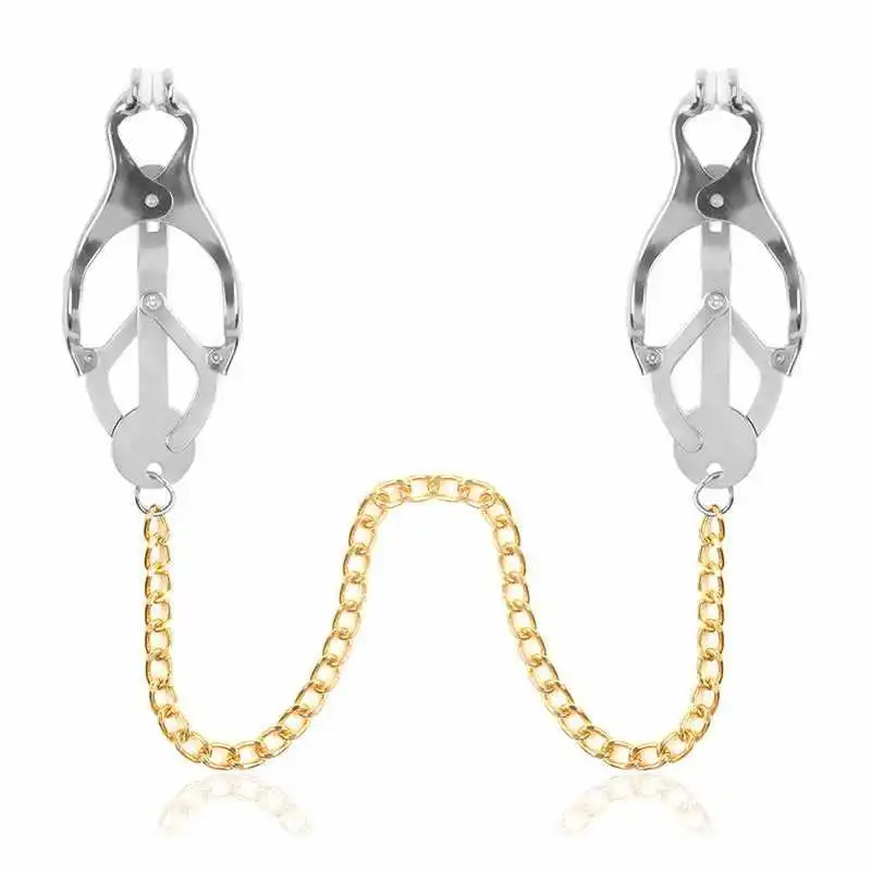 Brustgefüttertes Sexspielzeug aus Metall, Schmetterlingsklemmen, Nippelklemmen, Spielzeug für Erwachsene, Paar, Spielen, Nippelstimulation, sinnliches Necken, Zubehör