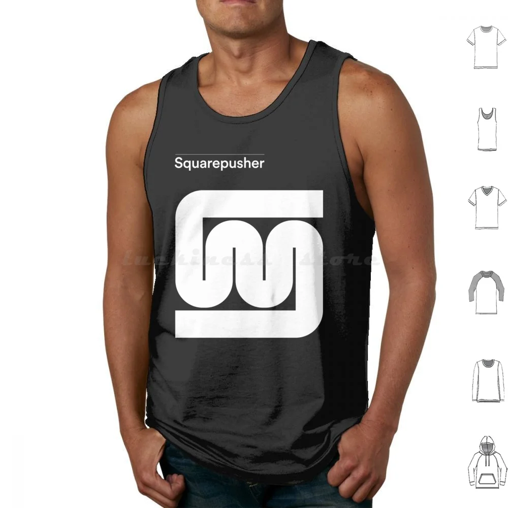 S — Squarepusher Classic Tank Tops Print Cotton Aphex Twin Music Electronic Techno Electronic Music Idm Rave Industrial