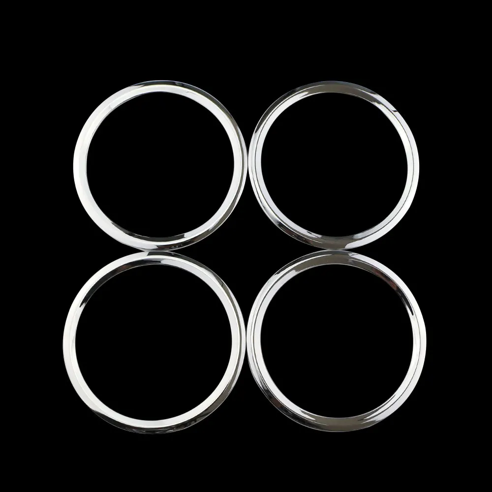For Nissan Sunny N17 Versa 2014-2017 Car Door Speaker Panel Circle Trim Sticker  ABS Chrome 4Pcs/Set Audio Decoration Cover