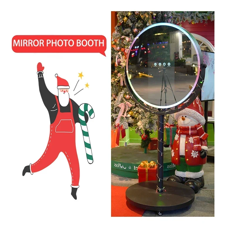 Ring Light Round Mirror Booth Photobooth Portable Magic Selfie Mirror Photo Booth Machine