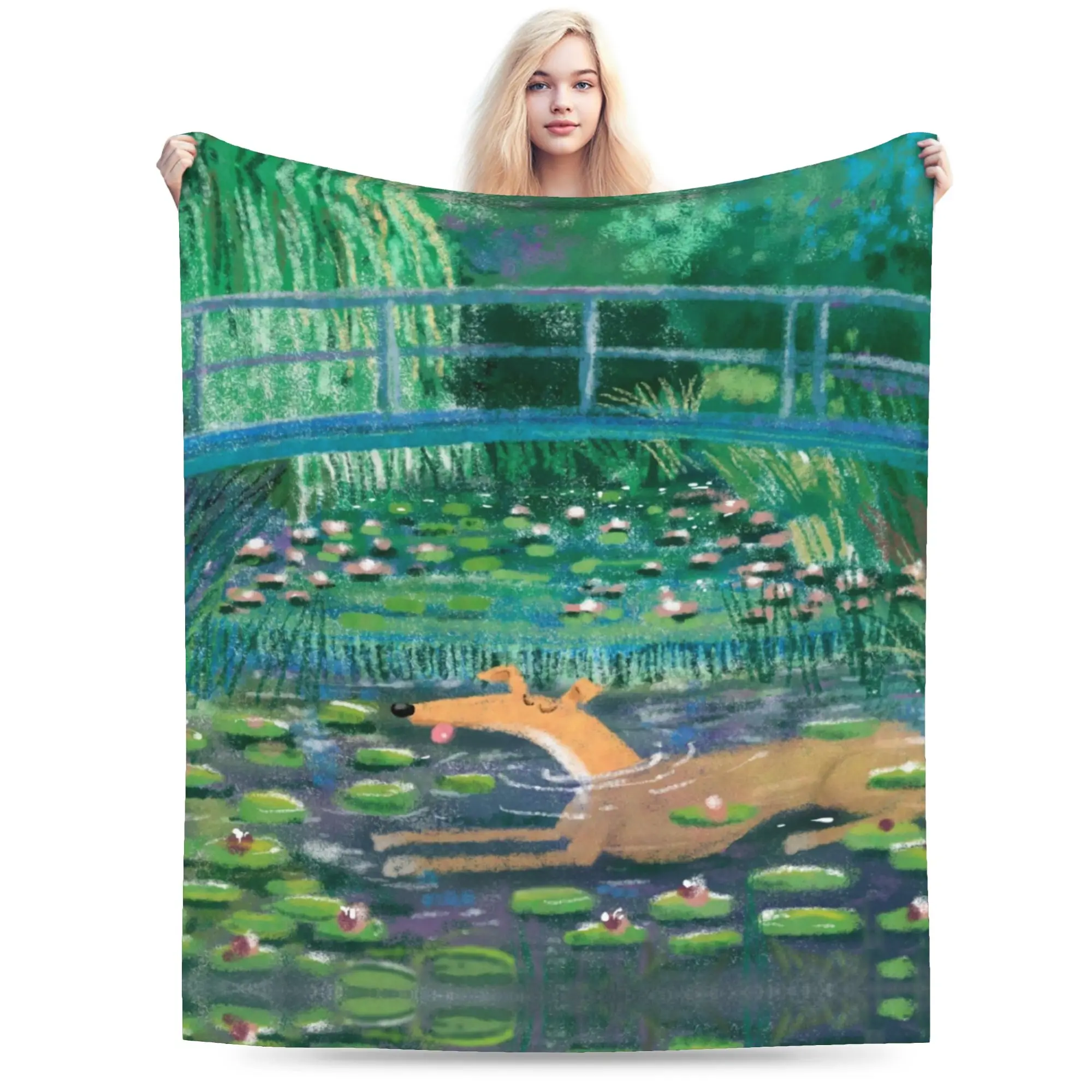Greympressionism  Blankets Greyhound Whippet Lurcher Dog Wool Awesome Warm Throw Blankets for Coverlet Autumn/Winter