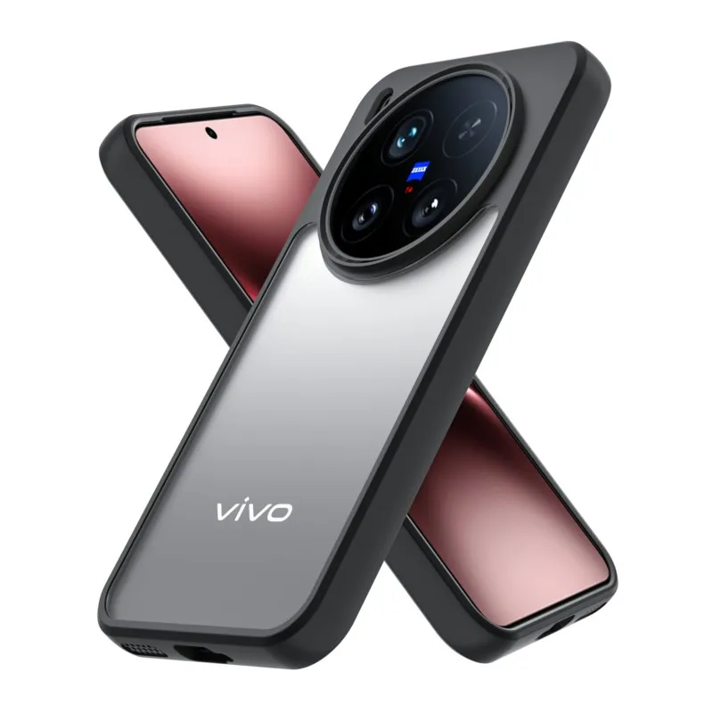 حافظة لهاتف Vivo X300 لهاتف Vivo X300 حافظة لهاتف فين من البولي يوريثان حافظة بسيطة سوداء غير لامعة حافظة هاتف مضادة للبصمة لهاتف Vivo X300