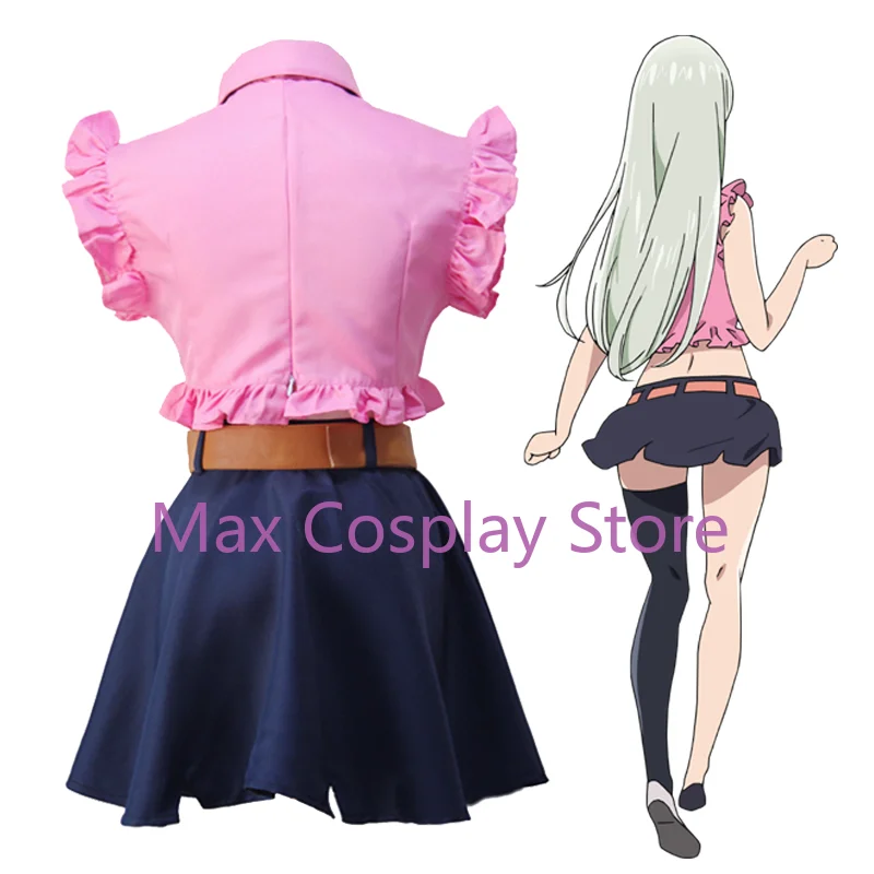 Max Cos Anime Cosplay Elizabeth Liones Cosplay Costume Earrings Outfits Halloween Woman Girls Dress Custom Made - view 4