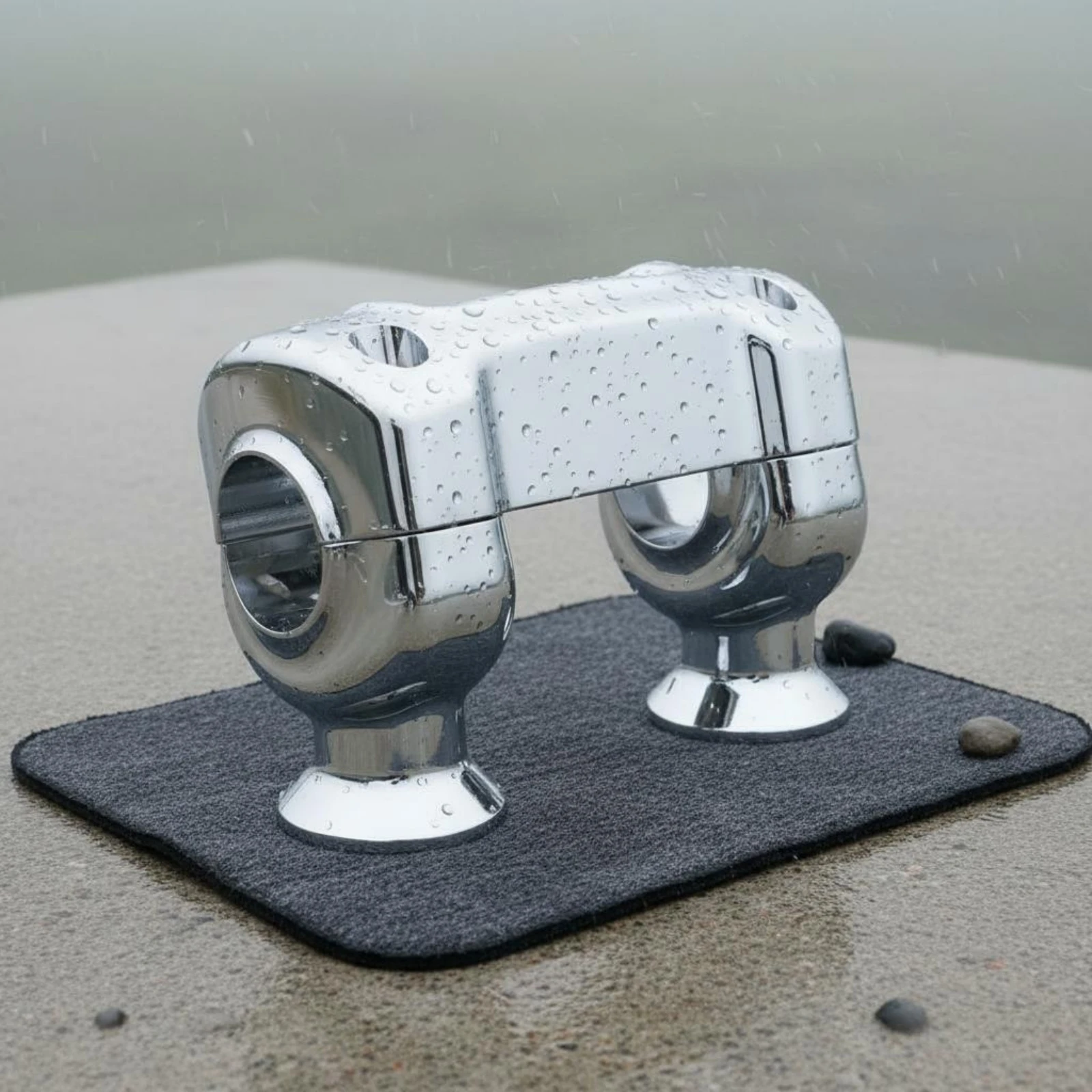 Aluminum Alloy Motorcycle Bar Mount CNC Machined Handlebar Riser Clamp Black Finish for Highway Run Stability