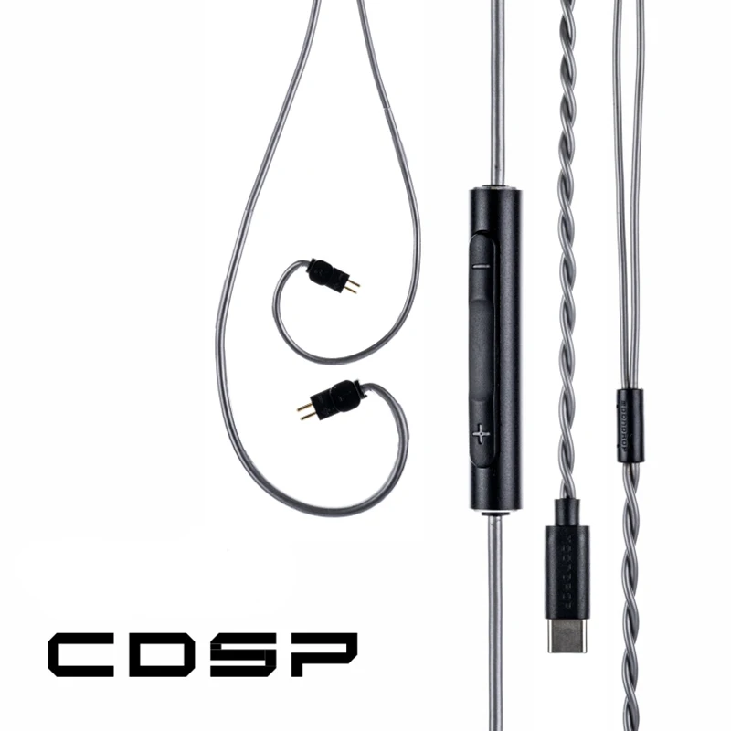 MOONDROP CDSP earphone USB-C DSP interaktif Online baru kabel Upgrade untuk Earphone HiFi berkabel portabel